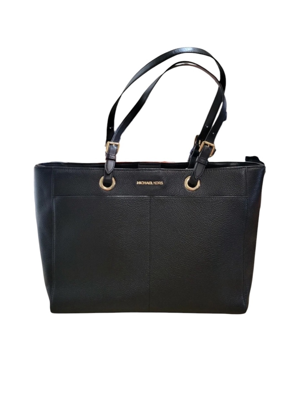 Michael Kors Large Multifunctional commuter Tote leather Bag Black